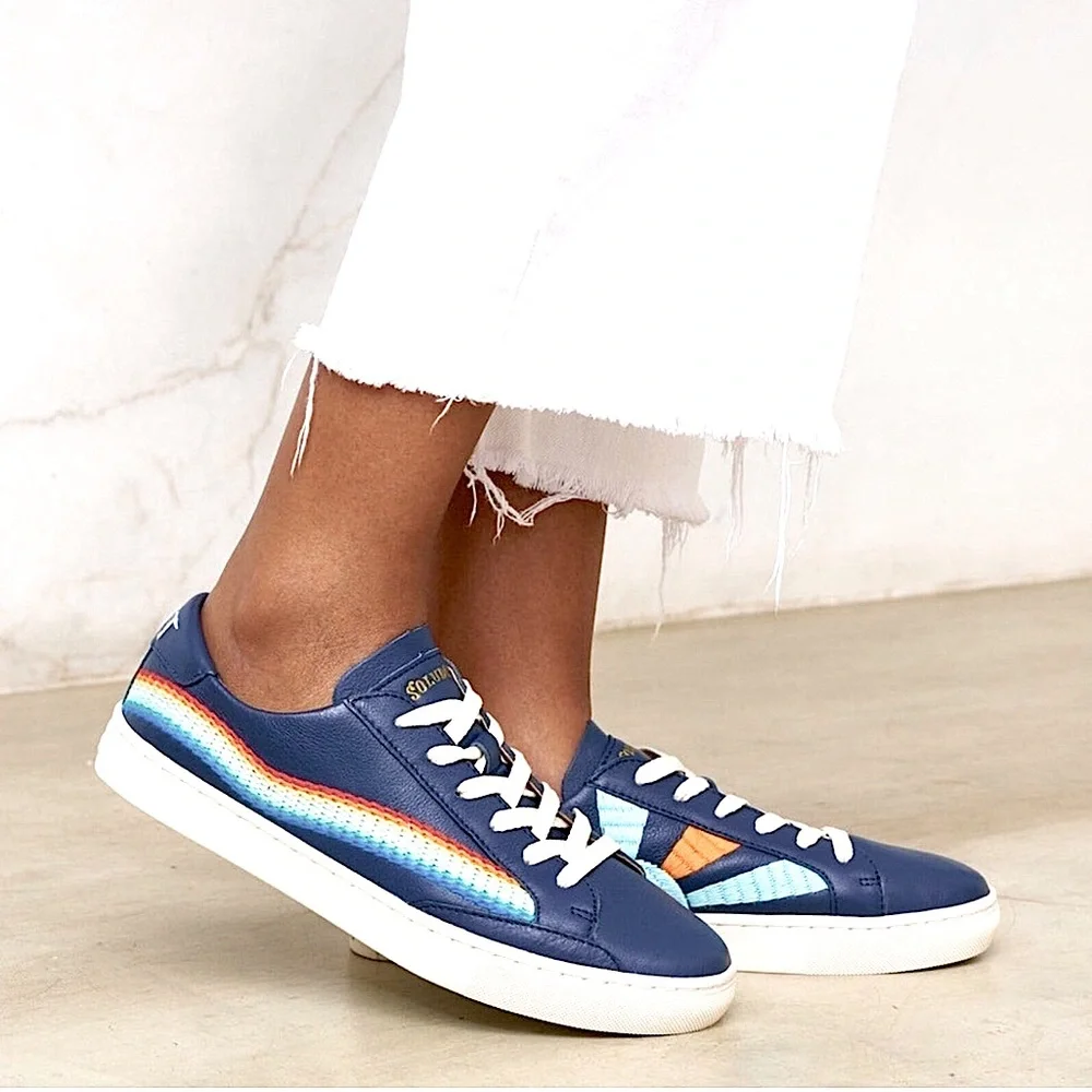 Soludos Rainbow Wave Embroidered Sneakers